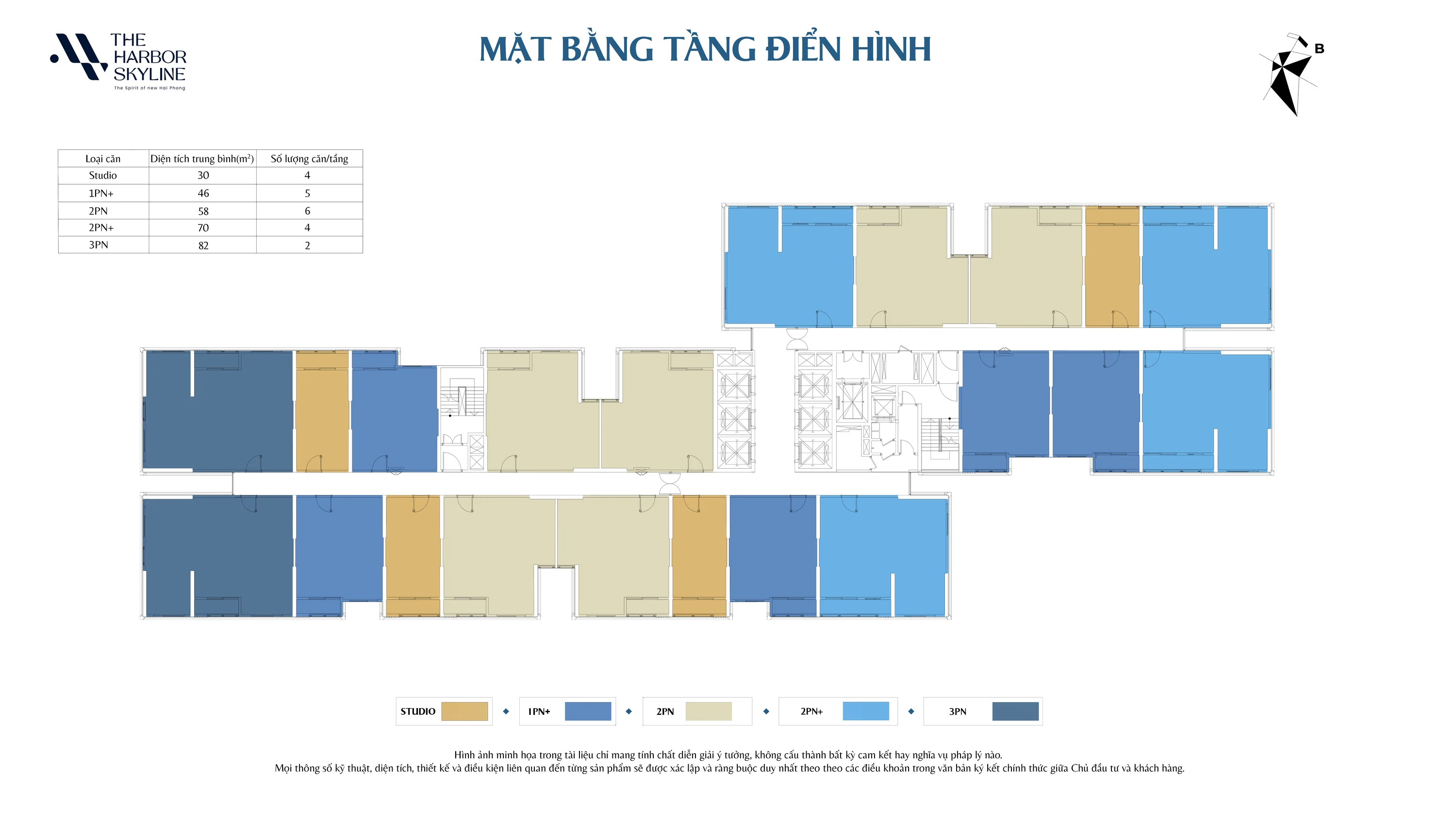 Mặt bằng tầng điển hình The Harbor Skyline
